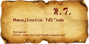 Manojlovics Tünde névjegykártya